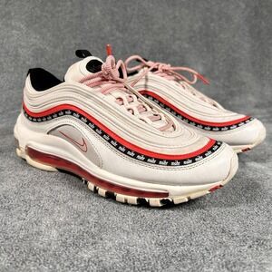 Nike Air Max 97 GS CQ4817-100 White Red Black Youth 6Y Women 7.5 Sneakers